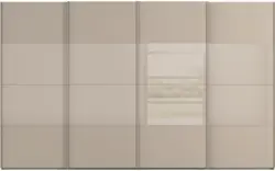 Goossens kledingkast finca combi glans mat glas bruin hoogwaardig meubelplaat - 8244390-{merk}-finca-combi-sts-bruin-schuifdeuren-02